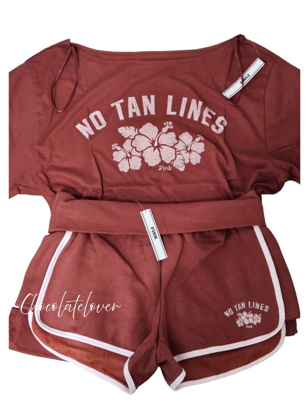 Victoria's Secret PINK No Tan Lines Campus Off the Shoulder set Size Medium